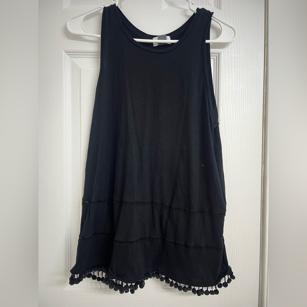 Old Navy Pom Pom Trim Tank Top Women’s Size M